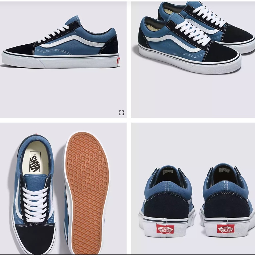 Vans Unisex Off The Wall Old Skool Navy & Maroon Shoe.